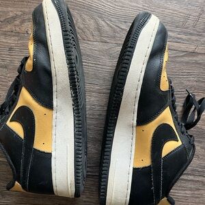 Nike Black and Yellow Sneakers size 9 Nike Air Force 1 Low Custom